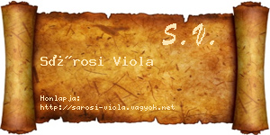 Sárosi Viola névjegykártya